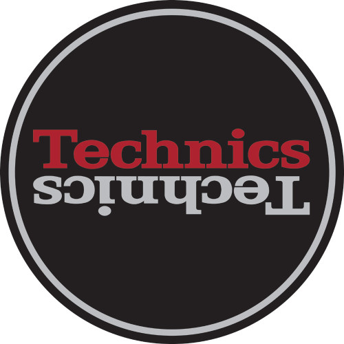 Technics Slipmat Duplex 2: Silver/Red Mirror on Black