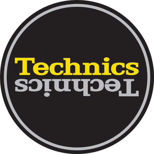 Technics Slipmat Duplex 4: Silver/Yellow Mirror on Black