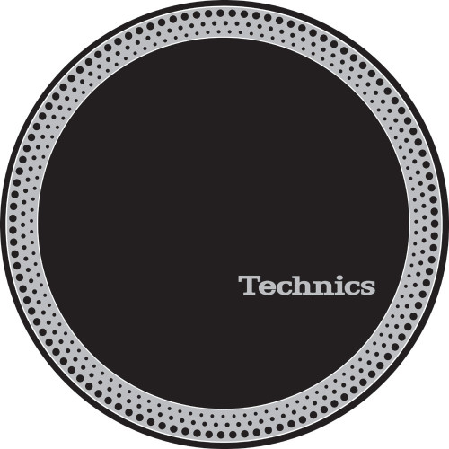 Technics Slipmat Strobe 3: Silver Dots on Black