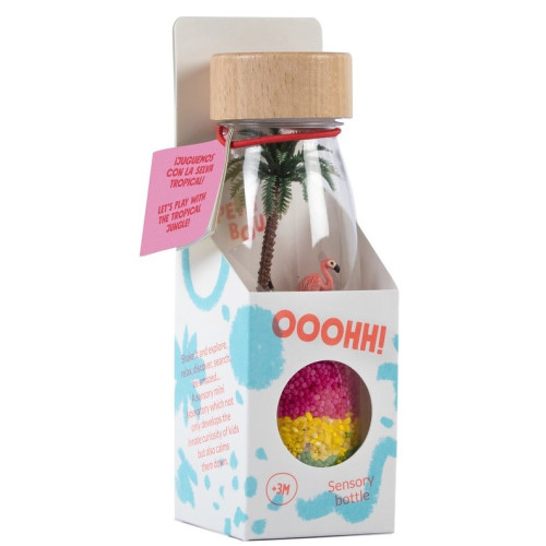 Petit Boum Sensory Toy Bottle Spy (Flamingo)