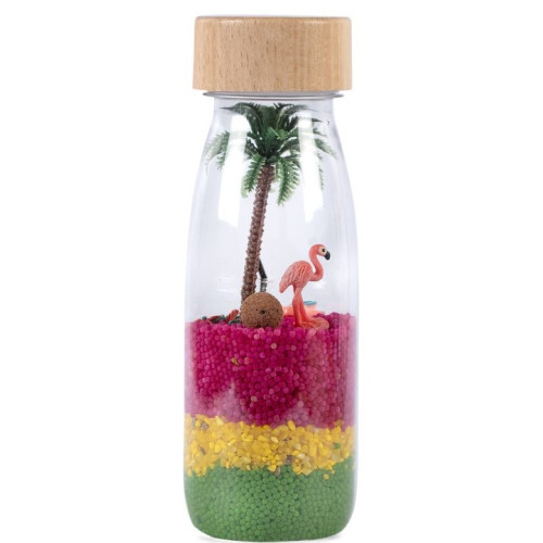 Petit Boum Sensory Toy Bottle Spy (Flamingo)