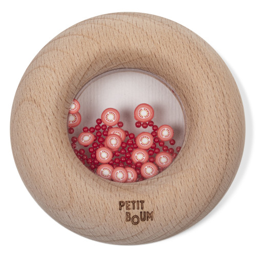 Petit Boum Sensory Toy Donut (Tomatoes)