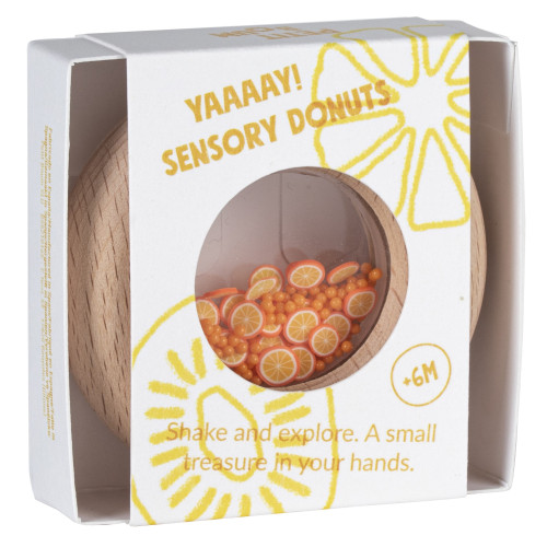 Petit Boum Sensory Play Toy Donut (Oranges)