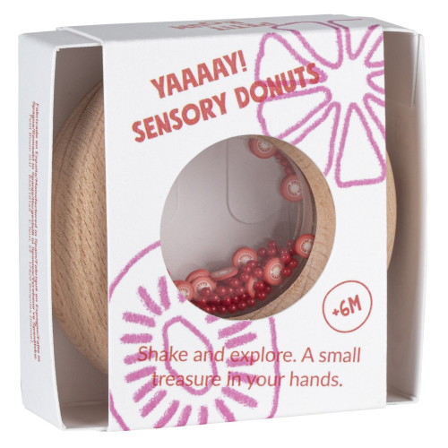 Petit Boum Sensory Play Toy Donut (Tomatoes)
