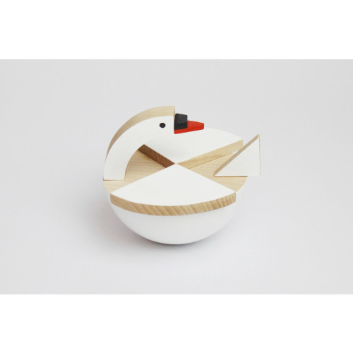 Kutulu Wooden Toy - Labu Bird (White)