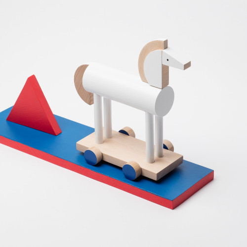 Kutulu Wooden Toy - Hyacint Horse (White & Blue)