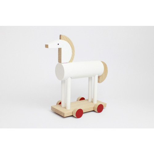 Kutulu Wooden Toy - Amaris Horse (White & Red)
