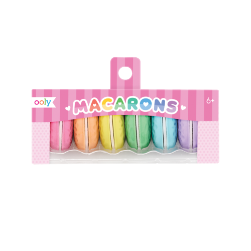 Ooly Macarons Scented Erasers - Set of 6
