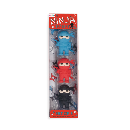 Ooly Ninja Erasers - Set of 3