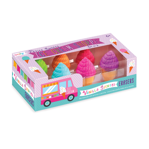 Ooly Petite Sweets Ice Cream Shoppe Scented Erasers - Set of 6