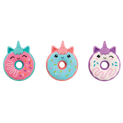 Ooly Magic Bakery Unicorn Donuts Scented Erasers - Set of 3