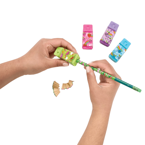 Ooly Lil' Juicy Box Scented Erasers + Sharpeners - Tub of 24