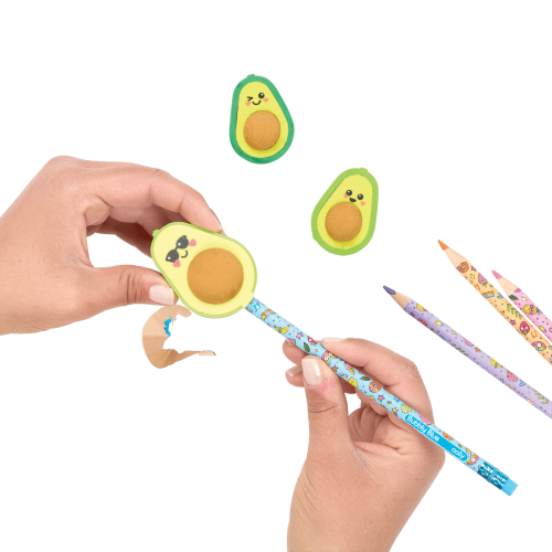 Ooly Avocado Love: Puzzle Erasers & Sharpener (3 PC Set)