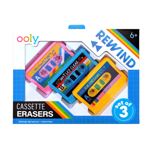 Ooly Rewind: Cassette Erasers (Set of 3)