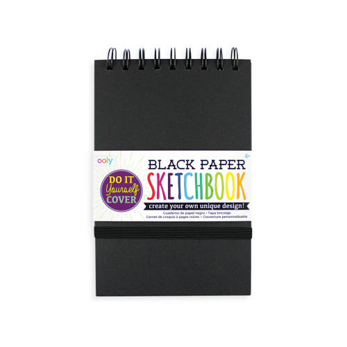 Ooly D.I.Y. Sketchbook - Small Black Paper (5"x7.5")