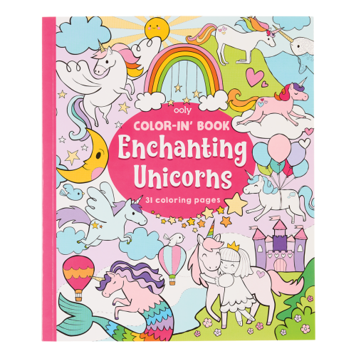 Ooly Color-in' Book: Enchanting Unicorns (8" x 10")