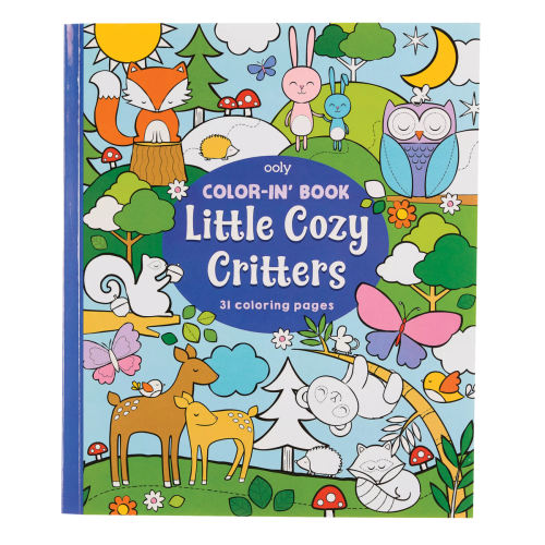 Ooly Color-in' Book: Little Cozy Critters (8" x 10")