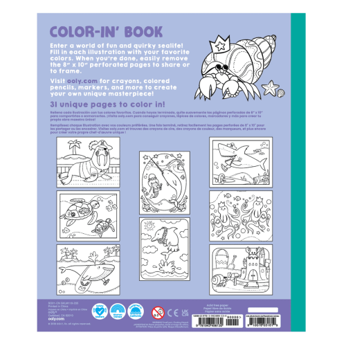 Ooly Color-in' Book: Outrageous Ocean (8" x 10")