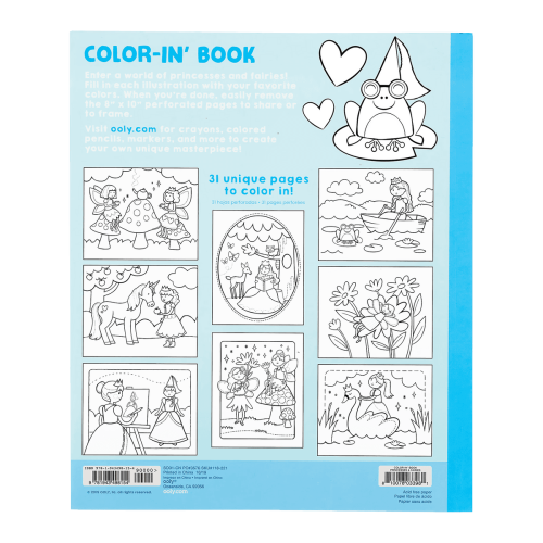 Ooly Color-in' Book : Princess & Fairies (8" x 10")