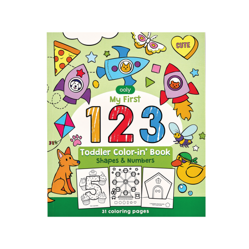 Ooly Color-In' Book: My First 123: Shapes & Numbers