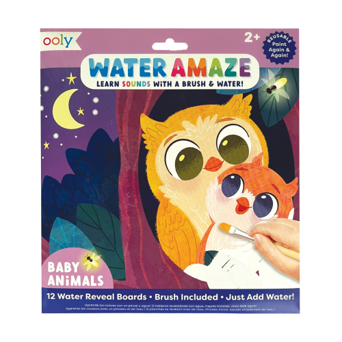 Ooly Water Amaze Water Reveal Boards - Baby Animals (13 PC Set)