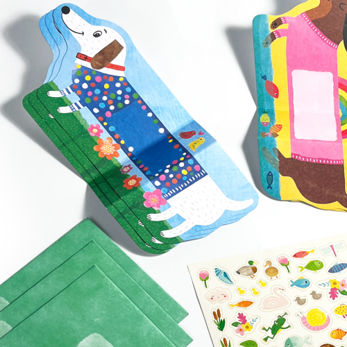 Ooly Tiny Tadas! Note Cards & Sticker - Playful Pups (Set of 16)