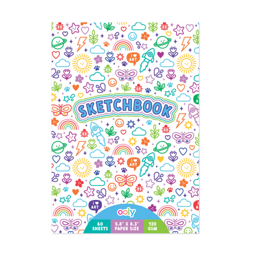 Ooly Colorful Doodles Sketchbook (5.8" x 8.3")