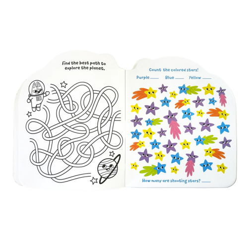 Ooly Playful Pages Activity Book - Pets In Space (60 Page Activity Book & Stickers)