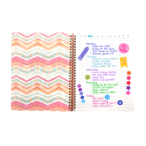 Ooly Artful Notes Notebook: Reverse Color, Take Notes - Geoscape (8" x 10", 100 Pages)