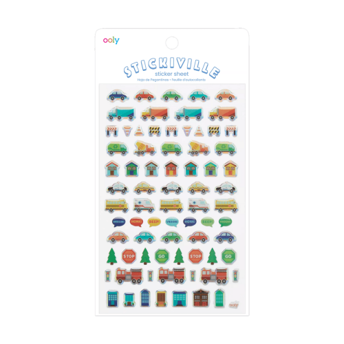 Ooly Stickiville Stickers: Workin' Wheels - Standard (1 Sheet)