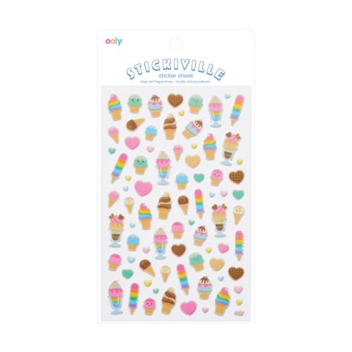 Ooly Stickiville Stickers: Ice Cream Dream - Standard (1 Sheet)