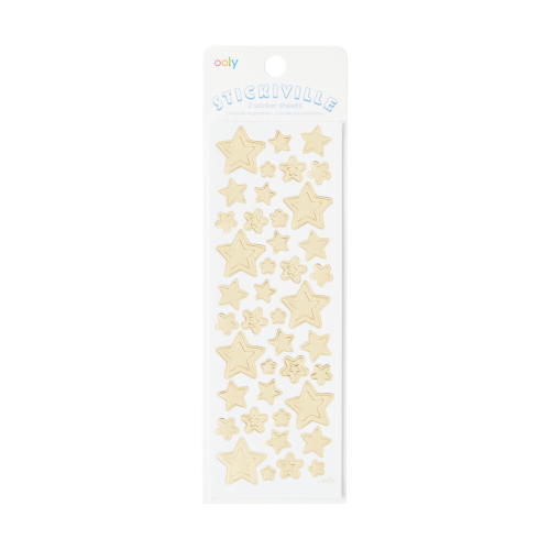 Ooly Stickiville Stickers: Gold Stars - Skinny (2 Sheets)