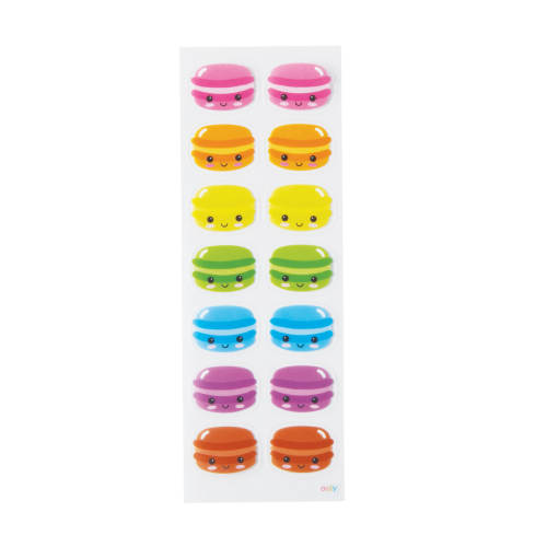 Ooly Stickiville Stickers: Happy Macarons - Skinny (2 Sheets)