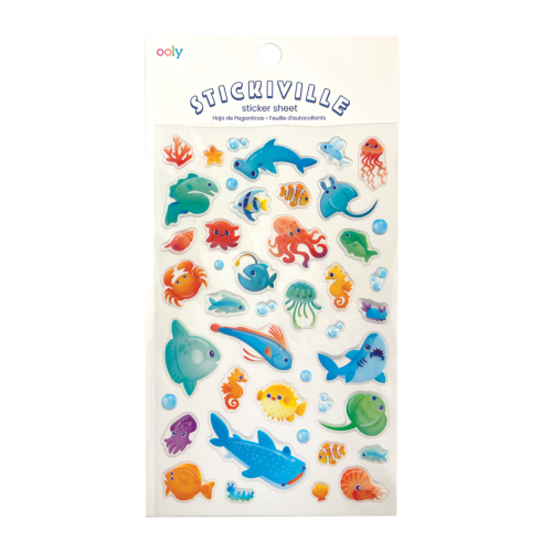 Ooly Stickiville Stickers: Blue Ocean - Standard (1 Sheet)