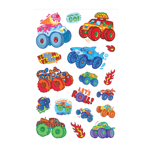 Ooly Stickiville Stickers: Monster Trucks - Standard (1 Sheet)