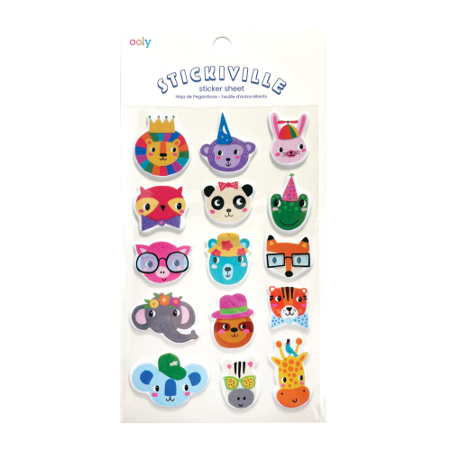 Ooly Stickiville Stickers: Party Animals - Standard (1 Sheet)