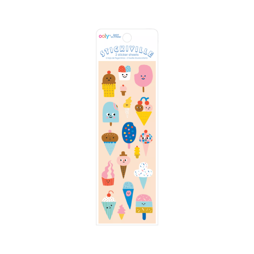 Ooly Stickiville Stickers X Suzy: Ice Cream - Skinny (2 Sheets)