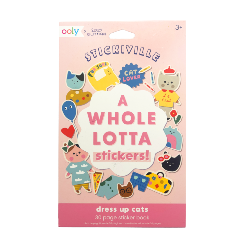 Ooly Stickiville Stickers X Suzy: A Whole Lotta Sticker Book - Dress Up Cats