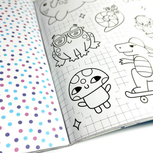 Ooly Color-in' Sticker Book - Cute-A-Licious Doodles (30 Pages)