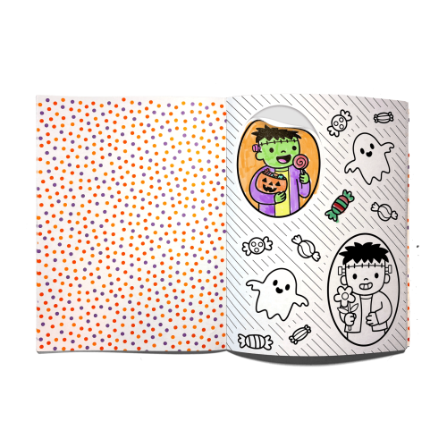 Ooly Color-in' Sticker Book - Cute n Spooky Doodles