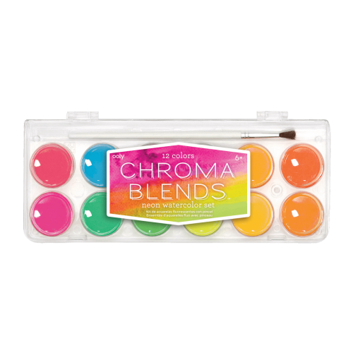 Ooly Chroma Blends Neon Watercolor Paint - 13 PC Set