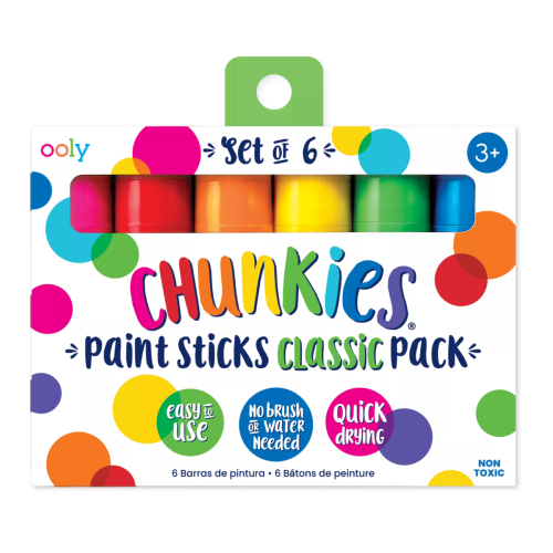 Ooly Chunkies Paint Sticks - Classic Pack (Set of 6)