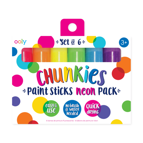 Ooly Chunkies Paint Sticks - Neon (Set of 6)