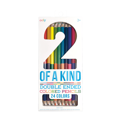 Ooly 2 of a Kind Double-Ended Colored Pencils (Set of 12 / 24 Colors)