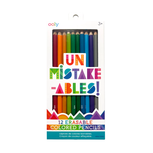 Ooly Un-Mistake-Ables! Erasable Colored Pencils (Set of 12)