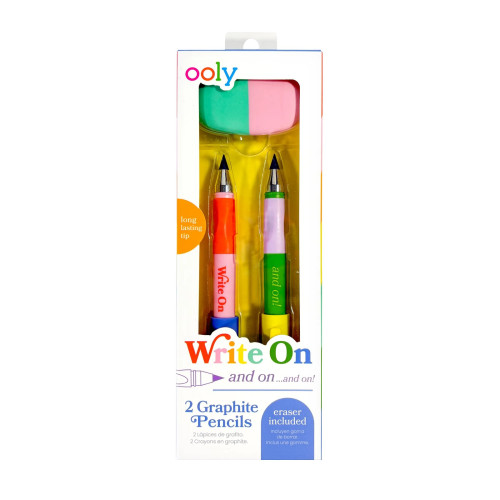 Ooly Write On: Graphite Pencils & Eraser - 3 Pc Set
