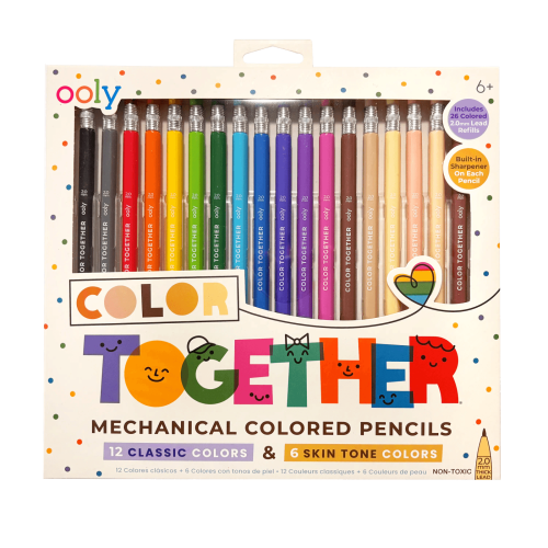Ooly Color Together: Mechanical Colored Pencils + 26 Color Refills (19 PC Set)