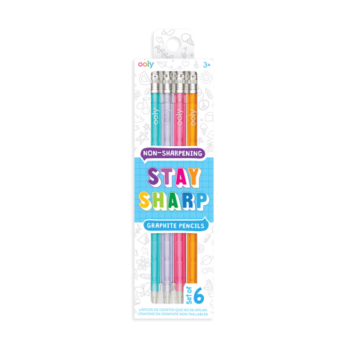 Ooly Stay Sharp Graphite Pencils - Rainbow (Set of 6)