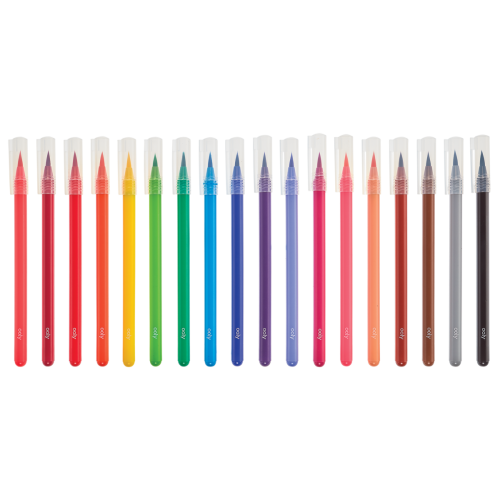 Ooly Chroma Blends Watercolor Brush Markers - Set of 18
