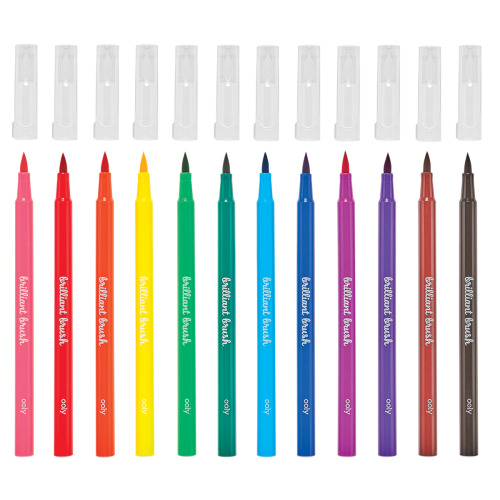 Ooly Brilliant Brush Markers - Set of 12